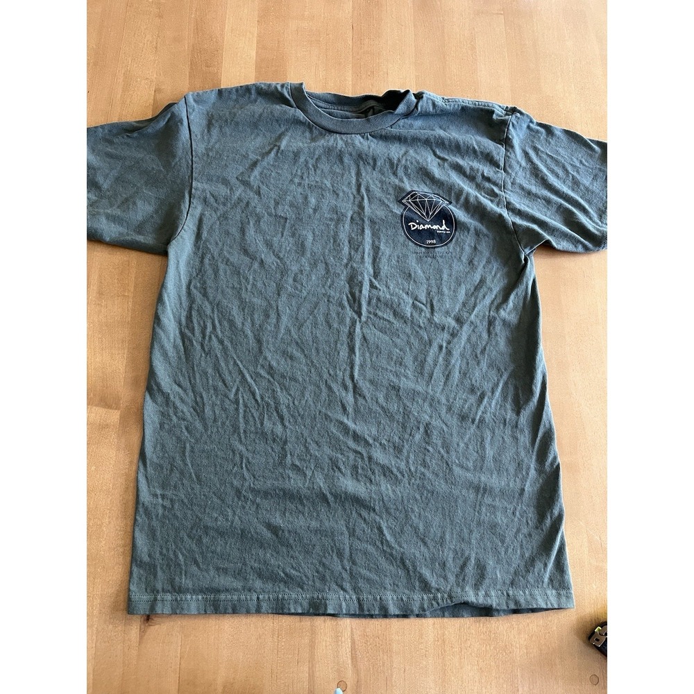 Diamond Supply Co. Logo Graphic Gray Cotton Men's T-Shirt Sz M Medium